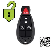5 Button Jeep Chrysler Dodge Fobik Key