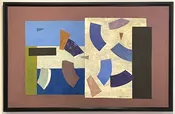 Paul Horiuchi  (Japanese/American, 1906-1999) "Colors and Forms of the Past" — driftwood modern
