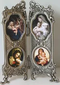 4 Madonna Ornate Pewter frame