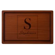 11x17 Mahogany Cutting Board with Juice Grooves