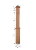 Box Newel Post with Flat Panel 4091