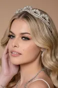 ADELAIDE-Pearls Crystal Tiara (Made To Order)