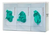 Bowman GP-015 Glove Box Dispenser - Triple - Clear PETG Plastic