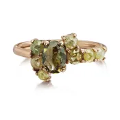 Rustic Rose Cut Diamond Cluster Ring