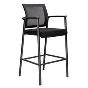 607MMFBK OSLO Mesh Back Stool with Arms