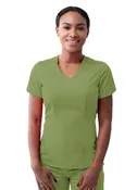 Adar Women's Modern V-Neck Scrub Top P7002