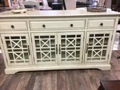 Cream 4 Door 3 Dwr Media Console
