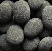 Black Lava Beach Pebble 4-6"