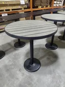 35.5”W Round Indoor/Outdoor Table Grey/Black