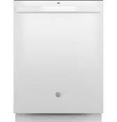 23.75" Ge Energy Star Top Control With Stainless Steel Interior Dishwasher With Sanitize Cycle - White