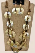 4-Strand Mother of Pearl Shell Necklace Set