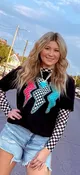 Checked Lightning Bolt Tee