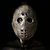 Battered Hockey Mask