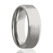 Cobalt Satin Center 7Mm Beveled Edge Ring Size 10.
