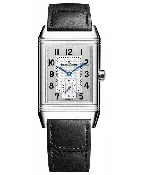 Jaeger LeCoultre Reverso Classic Monoface Small Seconds Silver Dial Leather Strap Men's Watch Q3858523