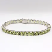 Peridot Bracelet Sterling Silver — Gallery of Gems & Minerals