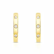 14K 0.06cttw VS White Diamond Hoop Earrings