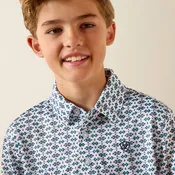 Ariat Boy's All Over Print Polo Shirt