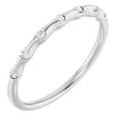 14K Gold 0.07 CTW Lab-Grown Diamond Stackable Ring