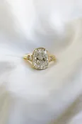 3.09 ct Cushion Cut Diamond Cathedral Bezel Ring — Lewis Jewelers