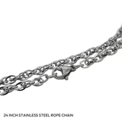 24" Stainless Steel Rope Chain