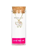 Charming Cat Necklace in a Bottle