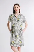 Amalfi Blanche SS Linen Dress (DSS130A)