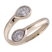 2-Stone Diamond Bypass Ring