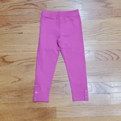 CLEARANCE CR Sports Basic Pink Leggings with Button Placket