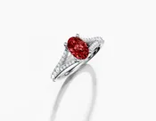 14K White Gold Oval Cut 1.13 Carat tw of Labgrown Diamond Ring