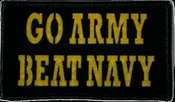 Go Army Beat Navy, Black-Yellow, 3.5X2, Service Academy