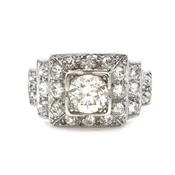 1940s Diamond Ring Platinum | Antique & Estate Jewelry | Designs in Gold