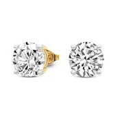 14kt White Gold Four Prong Round Lab Diamond Stud Earrings 2.05 CT