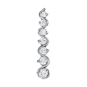 0.50 CT Round Diamond Journey Pendant