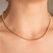 14k Gold Filled 3mm Beaded Lux Necklace