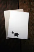 Black & White Robot Cards #4