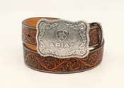Ariat Belt with Embossed Floral Tooling