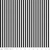 1/4" Black and White Stripe C555-Black