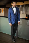 COBALT BLUE PAISLEY ARIES - 132 — Formals By Vince