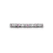 0.24 Carat Pink Sapphire and Diamond Eternity Band