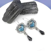 Affaire Du Coeur Pewter Earrings
