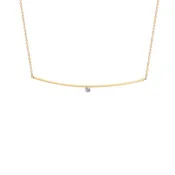 Gold Wire with Diamond Pendant