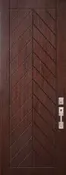 42" x 96" Chevron Mahogany Contemporary Door