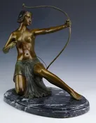 After The Shot, Finest US Lost Wax Bronze Statue Sculpture by Demetre Chiparus