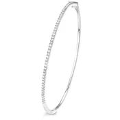 14kt White gold Diamond Bangle Bracelet