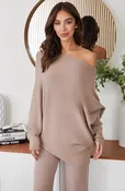 Asymmetrical Sweater Mocha Milio Milano
