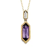 Amethyst Hexagon Necklace 230-724