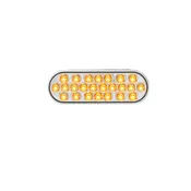 24 LED OVAL (HIDDEN LIGHT) CLEAR-AMBER