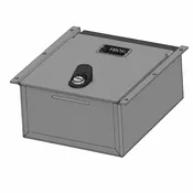 10" Internal Lockable Lidded Storage Box for Low-Profile Consoles