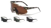 Camouflage Sunglasses with One Piece Shield